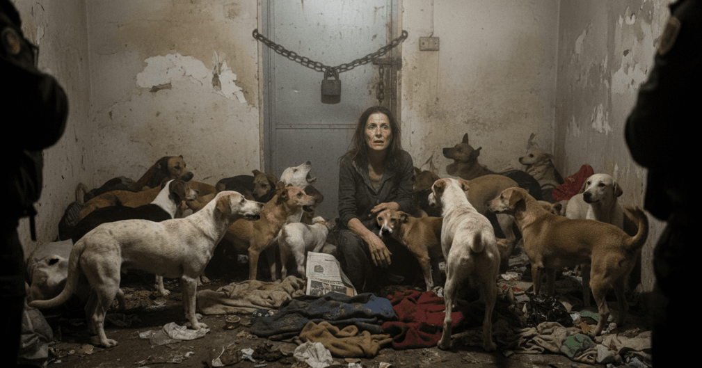 Une femme âgée entourée de dizaines de chiens secourus dans une maison insalubre en Espagne