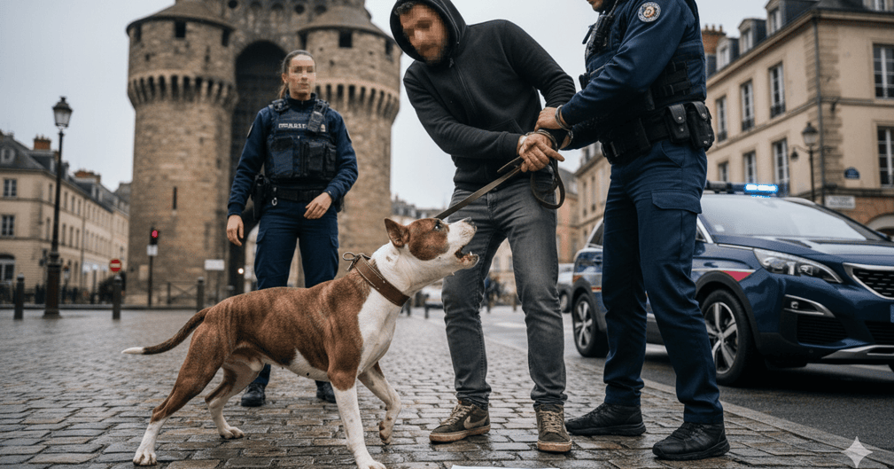 Chien d’attaque confié à la SPA à Besançon après une interpellation ( Photo d’illustration )