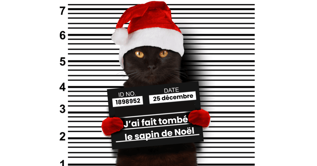 Sapin de Noël chat 