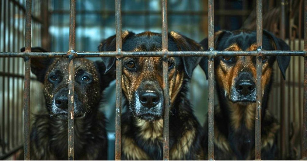 Intervention de sauvetage de plus de 100 chiens d'un réseau de combat illégal au New-Jersey
