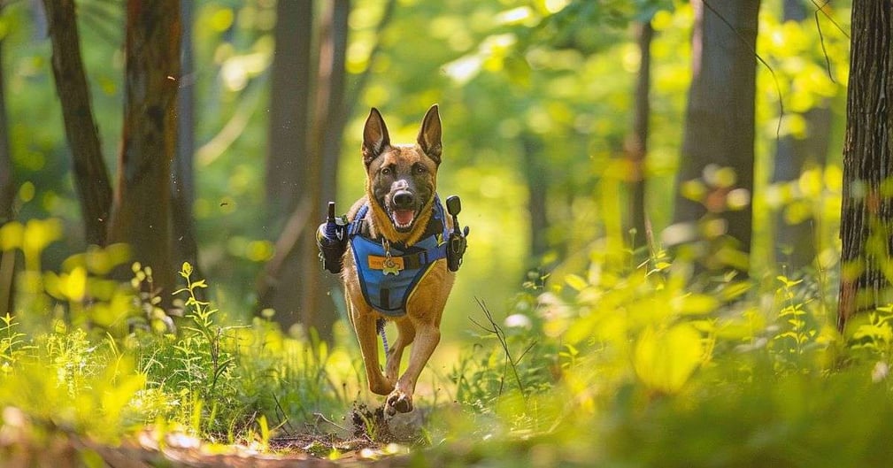 Malinois en train de courir pour retrouver l'enfant disparu Émile qui est mort.