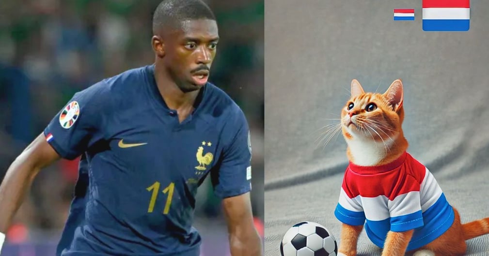 Ousmane Dembélé effrayé par un chaton