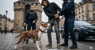 Chien d’attaque confié à la SPA à Besançon après une interpellation ( Photo d’illustration ) 